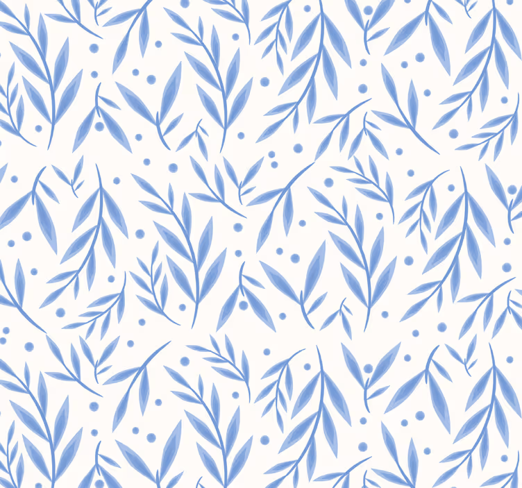 Blauw en wit patroon badkamer rolgordijn - TenStickers