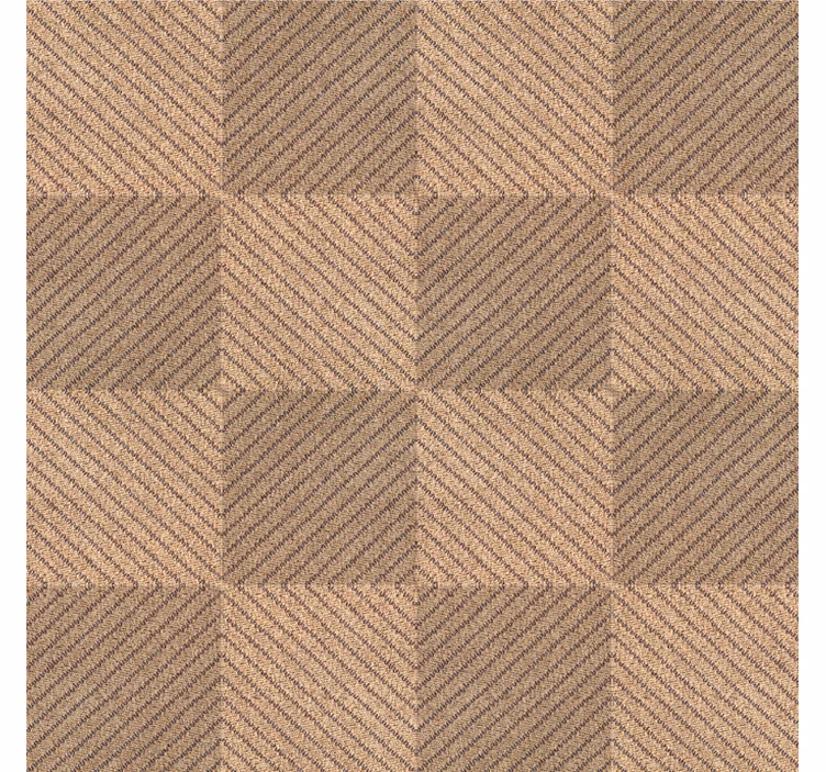 Jute vierkanten motief rolgordijn woonkamer - TenStickers