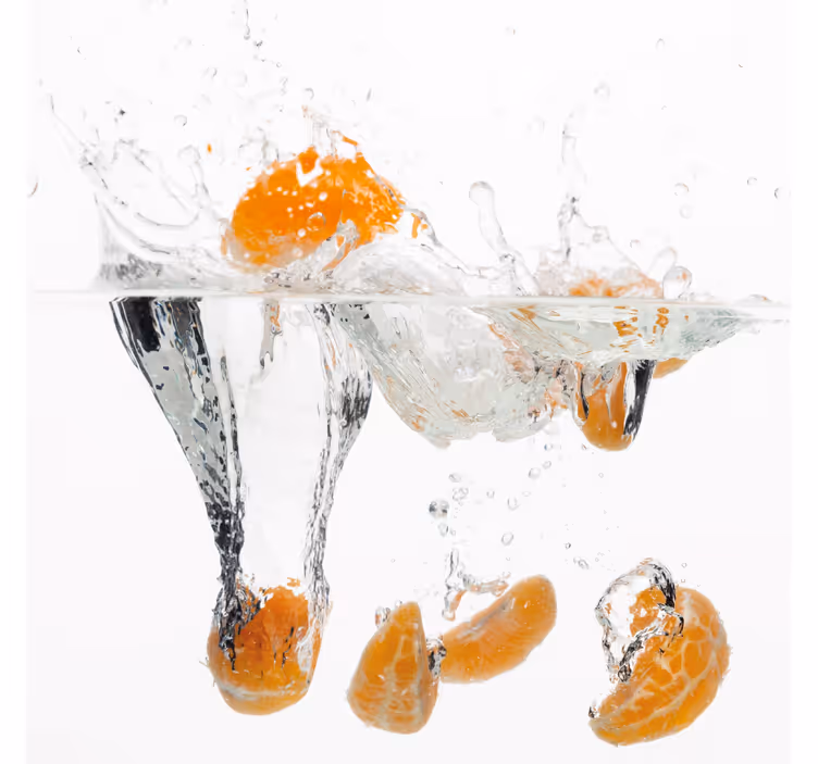 Fruit in water keuken rolgordijn - TenStickers