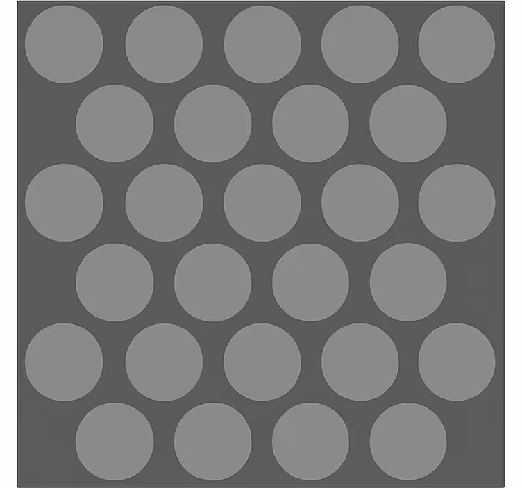 Getextureerde grijze cirkels badkamer rolgordijn - TenStickers