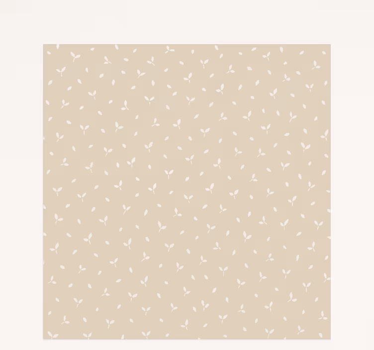 Beige bladerenmotief kinderkamer rolgordijn - TenStickers