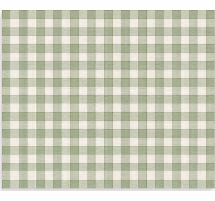 Groen doekpatroon keuken rolgordijn - TenStickers