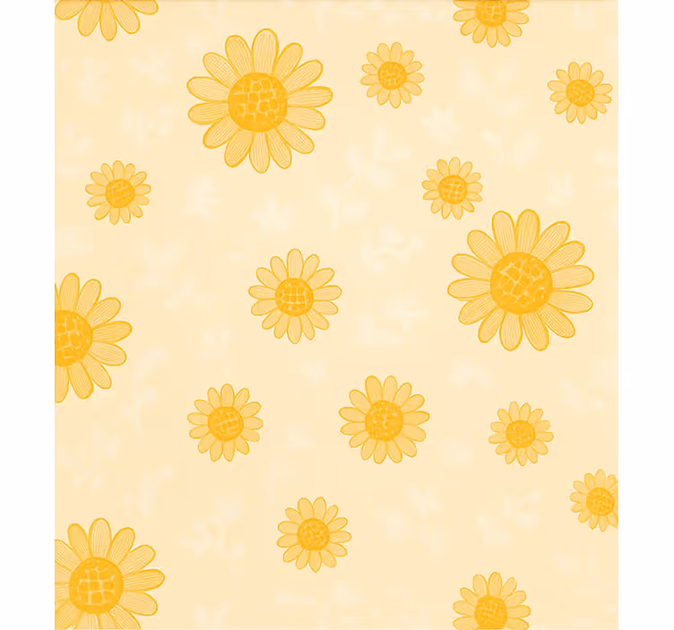 Geel zonnebloempatroon kinderkamer rolgordijn - TenStickers