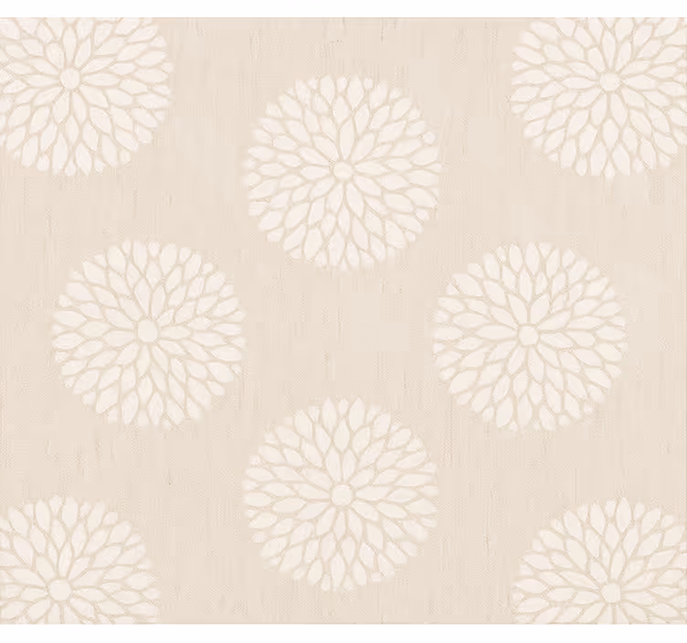 Chrysantenstencilpatroon rolgordijn thuis kantoor - TenStickers