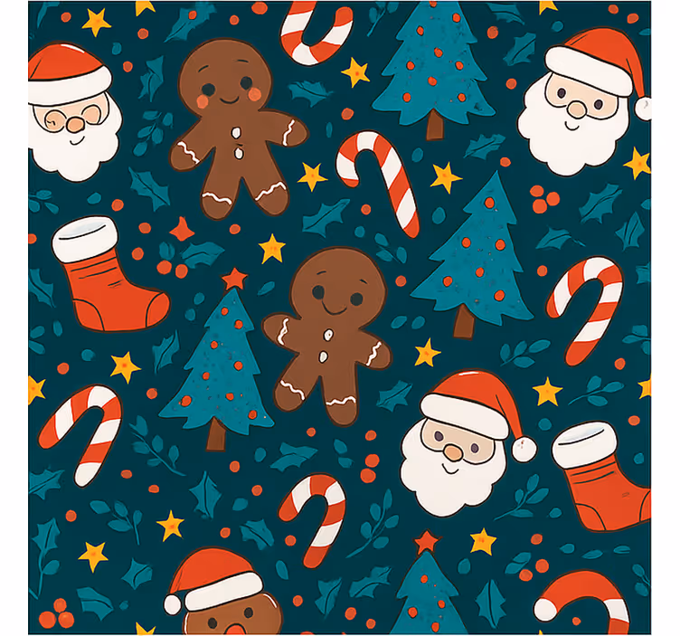 Feestelijke ornamenten achtergrond rolgordijn woonkamer - TenStickers