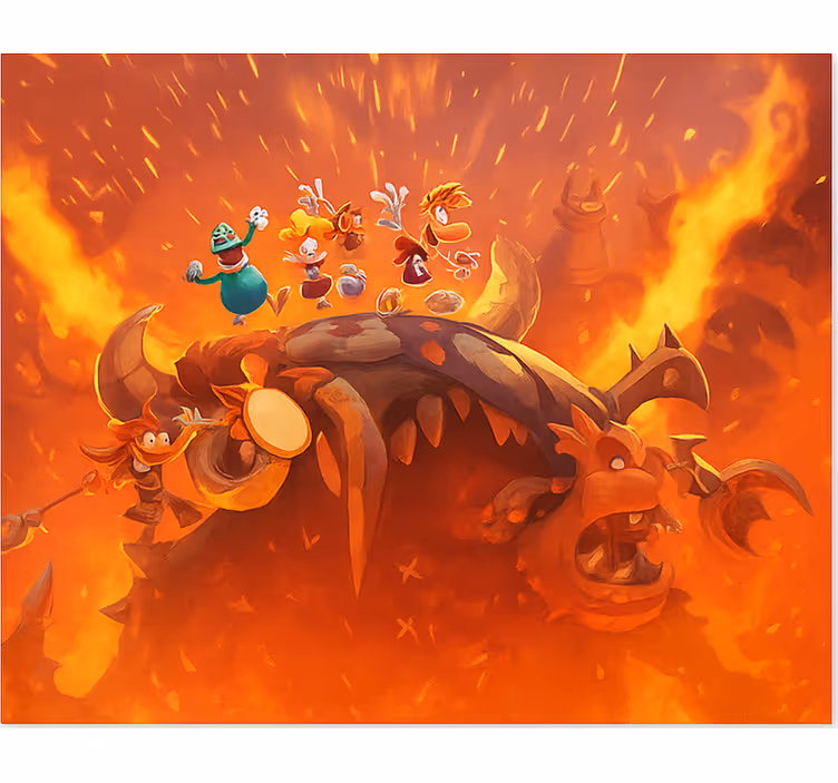 Vurige overwinning op monster gamer rolgordijn - TenStickers