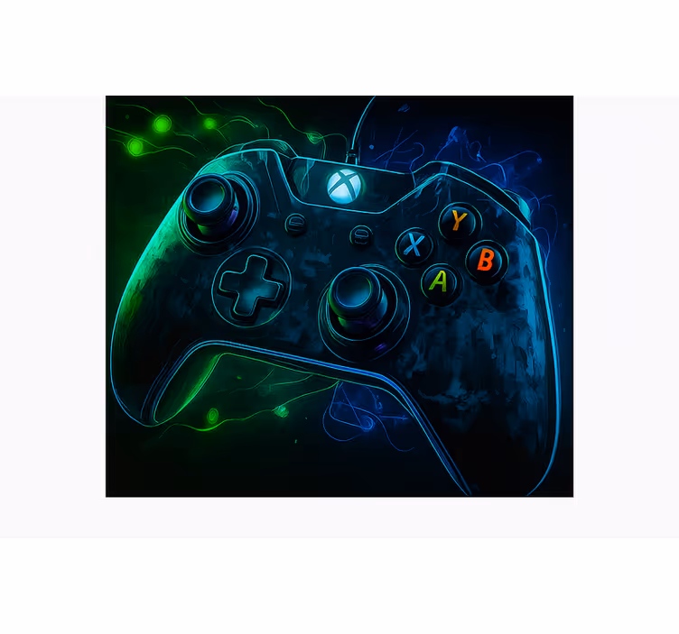 Gloeiende intergalactische controller gamer rolgordijn - TenStickers