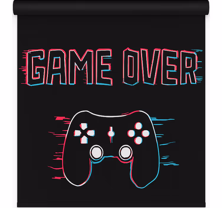 game over gamer rolgordijn - TenStickers