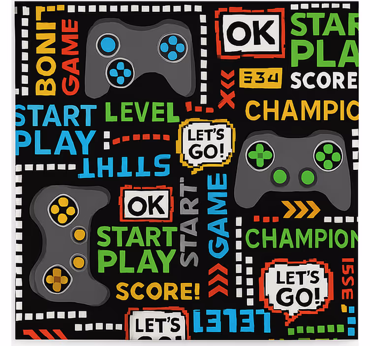 Level up play gamer rolgordijn - TenStickers
