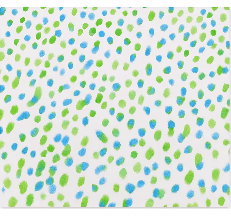 Blauwe en groene stippen rolgordijn tienerkamer - TenStickers