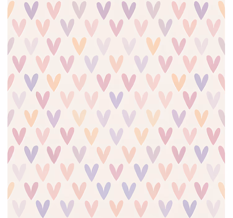 Pastel hartpatroon rolgordijn tienerkamer - TenStickers