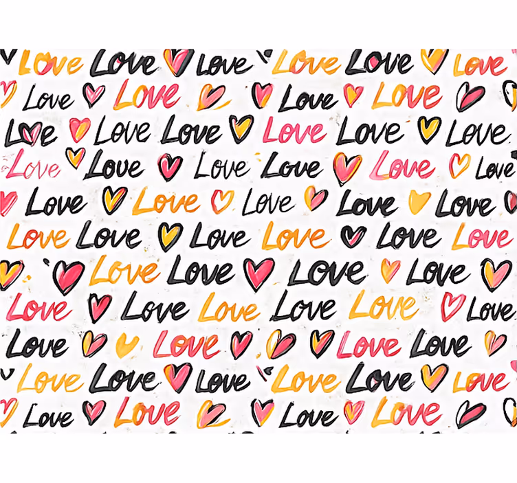 Tekst ¨liefde liefde liefde¨ rolgordijn tienerkamer - TenStickers