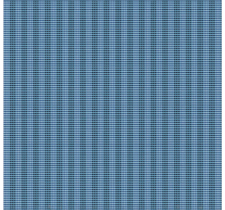 Blauw geweven ruiteffect rolgordijn eetkamer - TenStickers