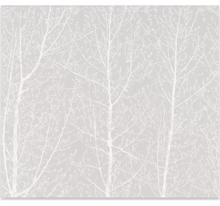 Grijze winterbomen eetkamer rolgordijn - TenStickers