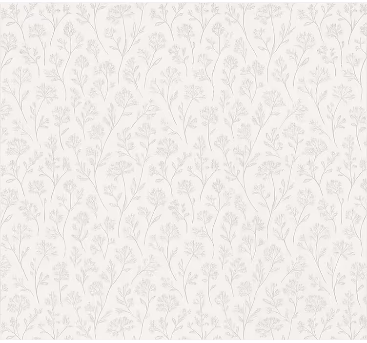 Dunne grijze bloemenkunst eetkamer rolgordijn - TenStickers