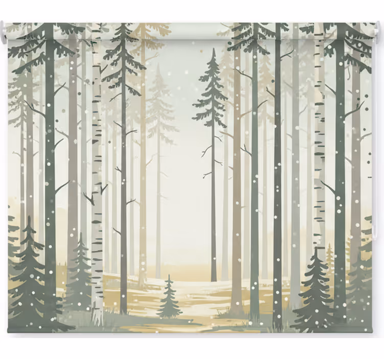 Rolgordijn scandinavisch rustgevend bos - TenStickers