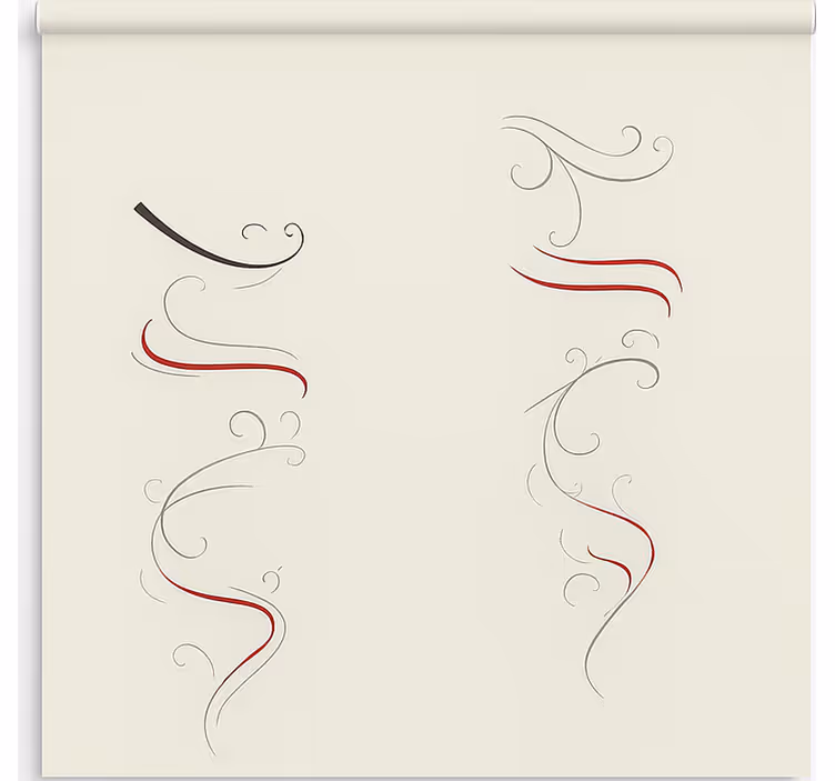 Rolgordijn scandinavisch abstract bloemen multikleur spiraal - TenStickers