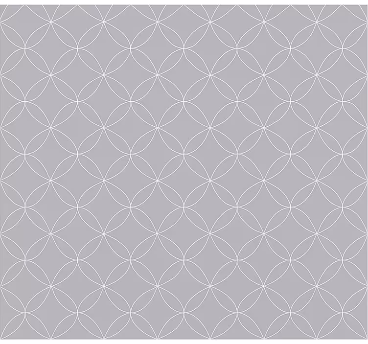 Rolgordijn scandinavisch grijs geometrisch abstracte bloemen - TenStickers