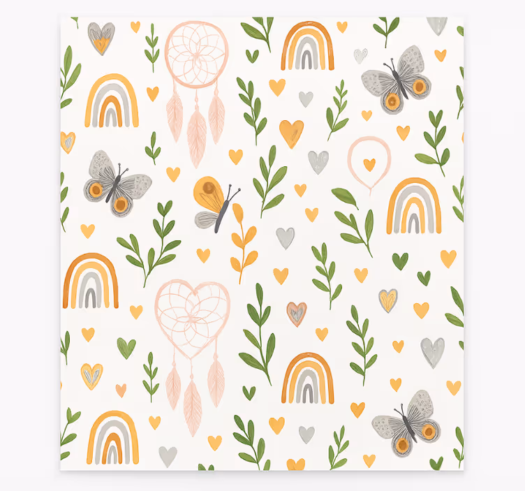 Rolgordijn scandinavisch lente bloeiende natuur - TenStickers