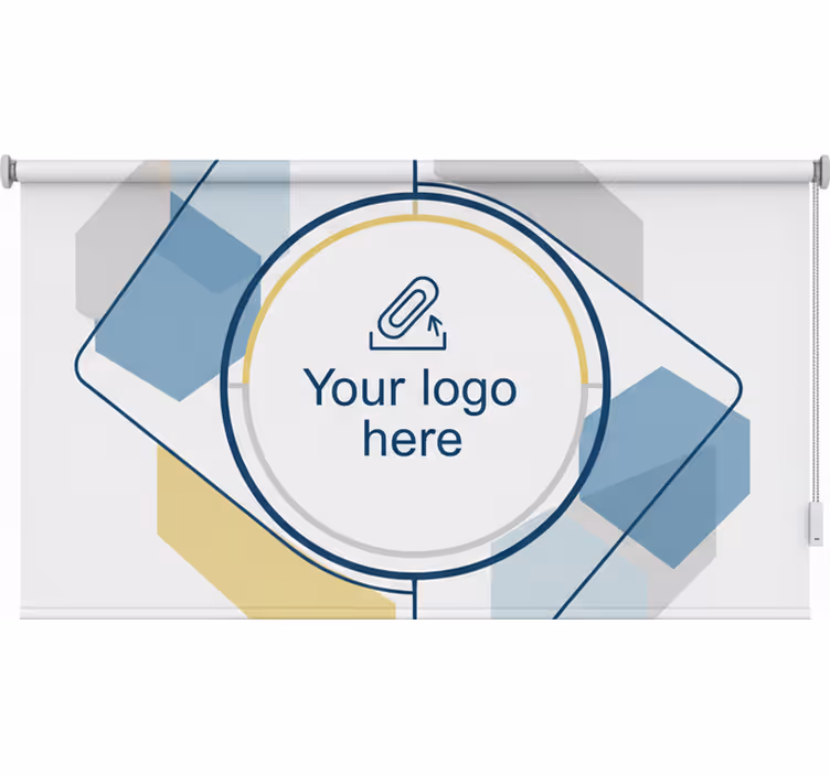 Kantoor rolgordijn met op maat gemaakt logo ontwerp - TenStickers