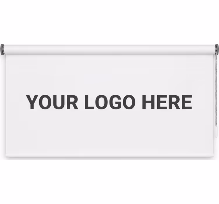 Kantoor rolgordijn met gepersonaliseerd logo - TenStickers