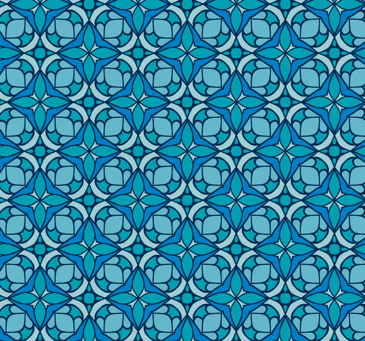 Badkamer rolgordijn geometrisch ornate patroon - TenStickers