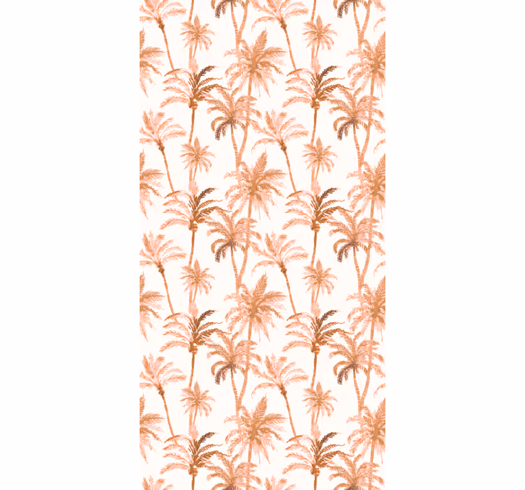 Badkamer rolgordijn palm silhouetten - TenStickers