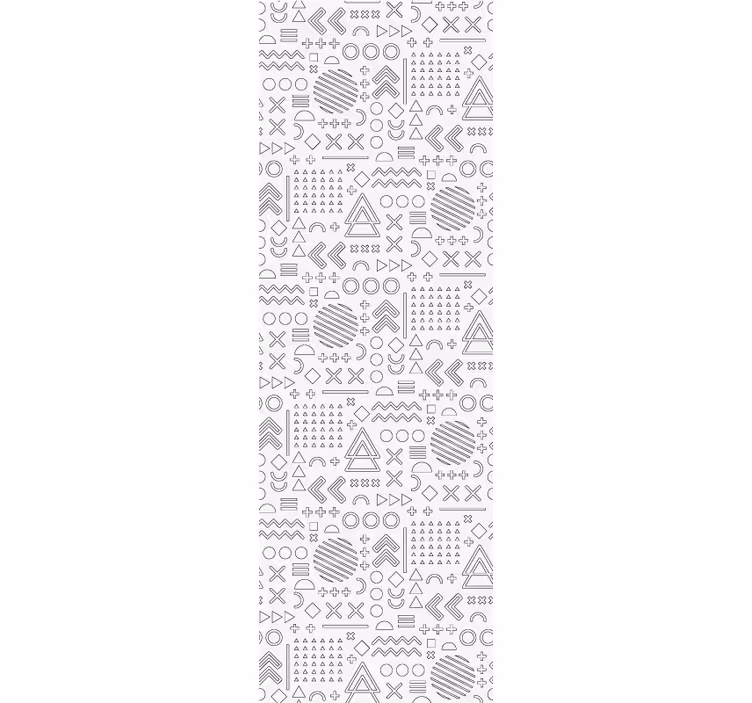 Rolgordijn thuis kantoor geometrisch schetspatroon - TenStickers