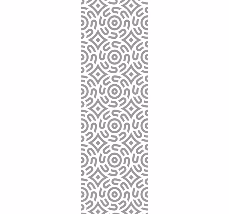 Rolgordijn thuis kantoor wit geometrisch patroon met cirkels - TenStickers