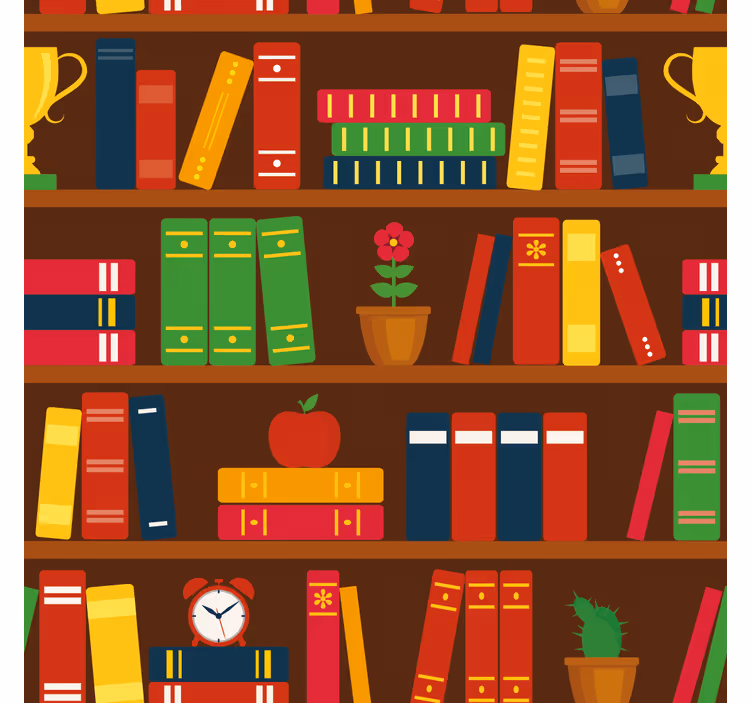 Rolgordijn thuis kantoor thuisbibliotheek - TenStickers