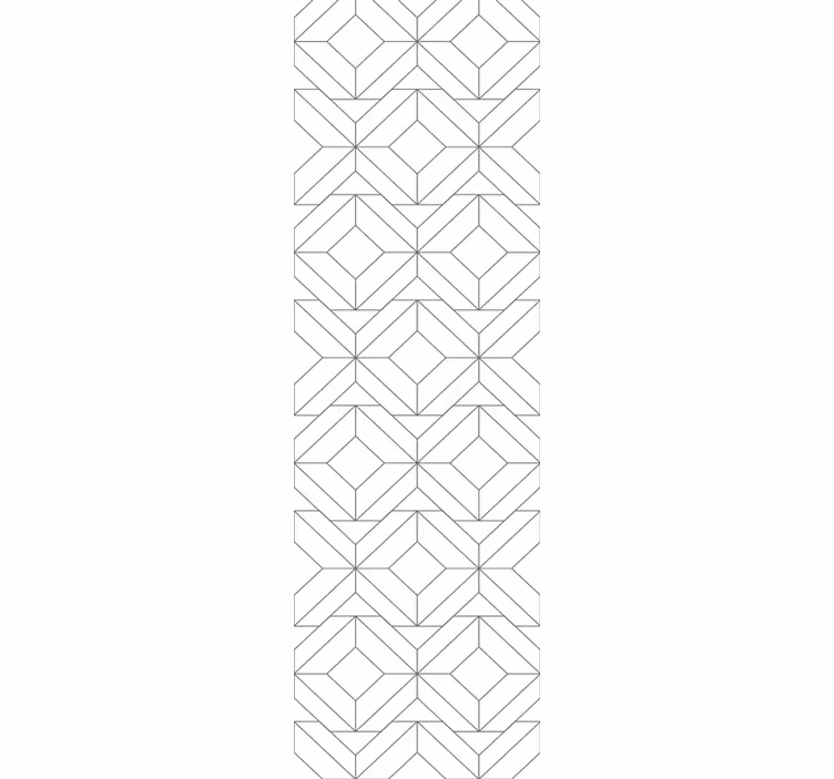 Rolgordijn thuis kantoor geometrisch wit patroon - TenStickers