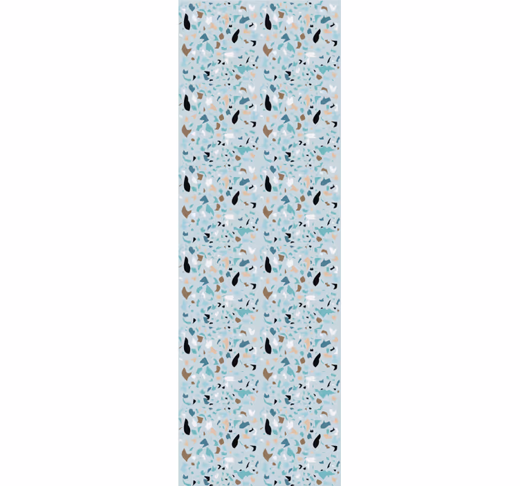 Eetkamer rolgordijn lichtblauw terrazzo effect - TenStickers