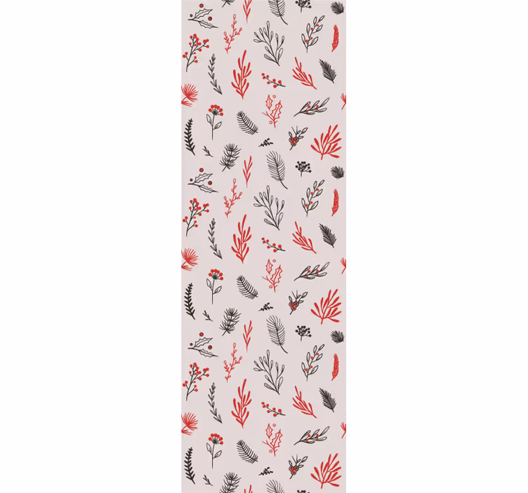 Keuken rolgordijn met roze botanische details - TenStickers