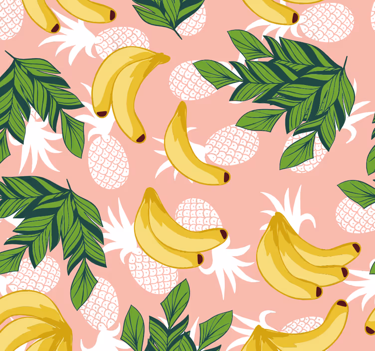 Keuken rolgordijn tropisch fruitblad - TenStickers