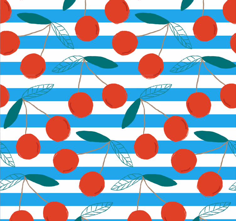 Keuken rolgordijn abstract fruitpatroon - TenStickers