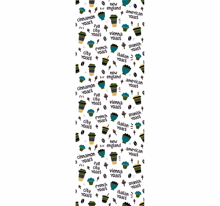 Keuken rolgordijn koffiebrandpatroon - TenStickers