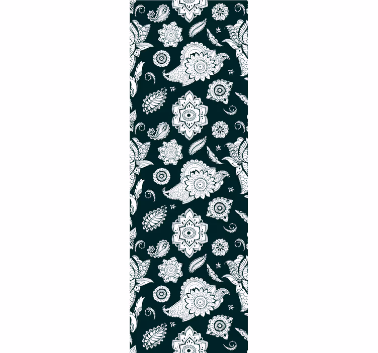 Keuken rolgordijn met bloemen tegelmotief - TenStickers