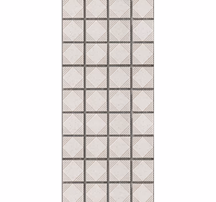 Keuken rolgordijn witte minimalistische abstracte tegels - TenStickers