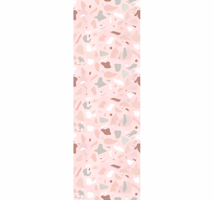 Keuken rolgordijn roze tinten terrazzo patroon - TenStickers
