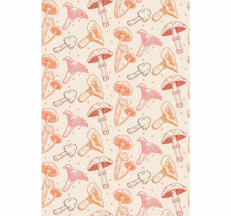 Keuken rolgordijn set van aquarel paddenstoelen - TenStickers
