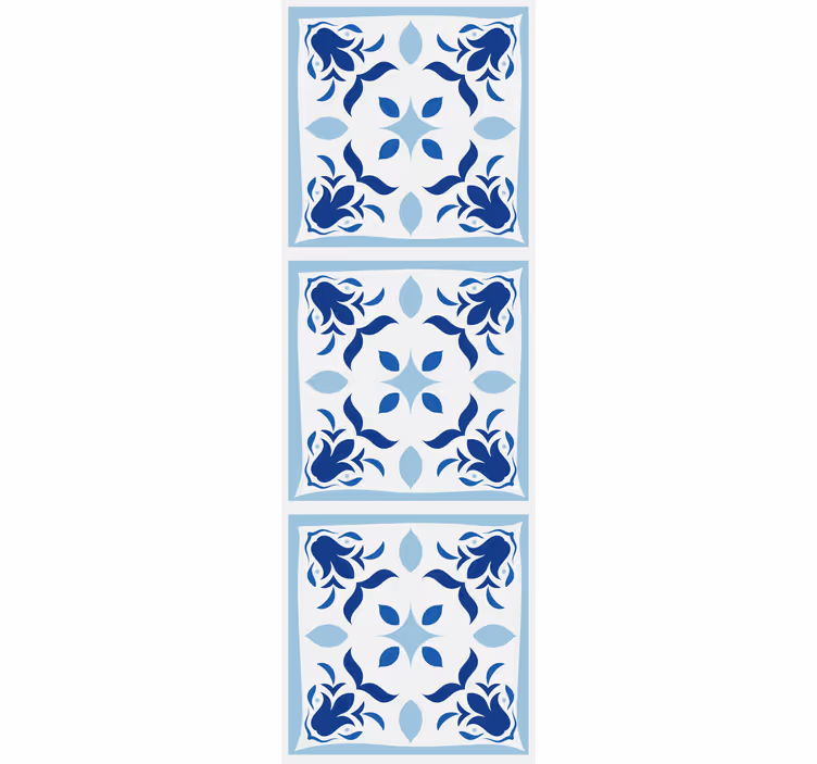Keuken rolgordijn typische portugese tegelbloemen - TenStickers