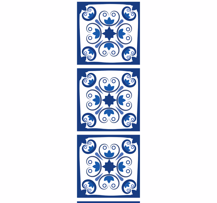 Keuken rolgordijn typische mooie blauwe portugese tegel - TenStickers