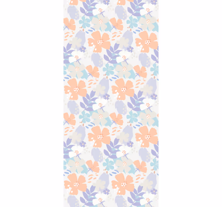 Keuken rolgordijn nordic style originele bloemen - TenStickers