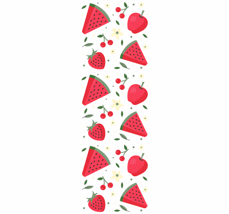 Keuken rolgordijn met verschillende fruitpatronen - TenStickers