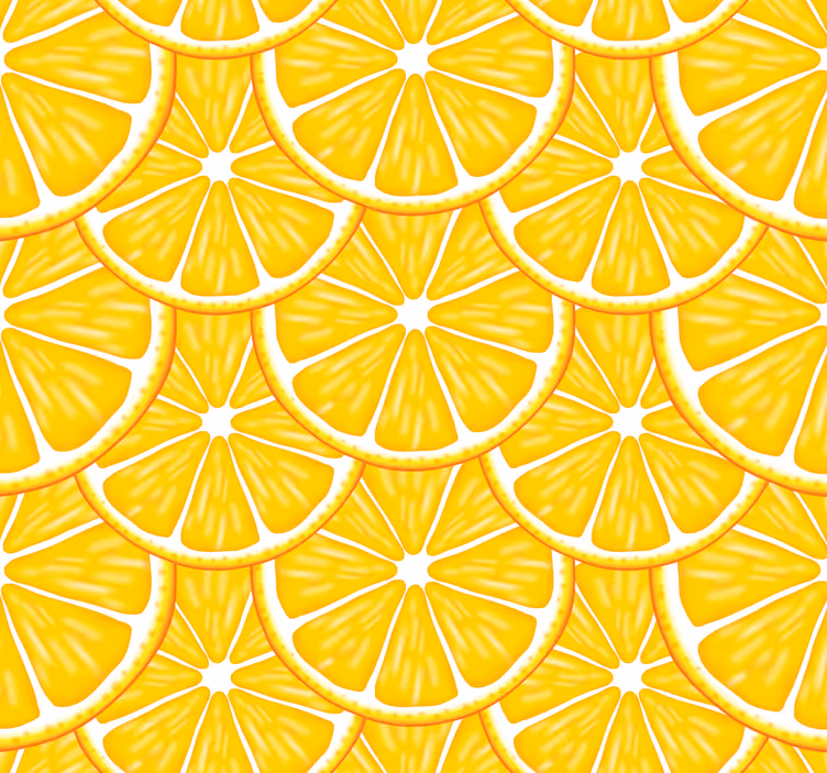 Keuken rolgordijn oranje patroon - TenStickers