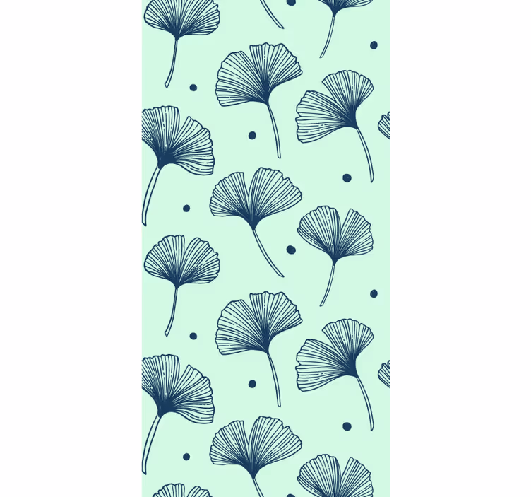 Keuken rolgordijn bloemmotief blauwe kleur - TenStickers