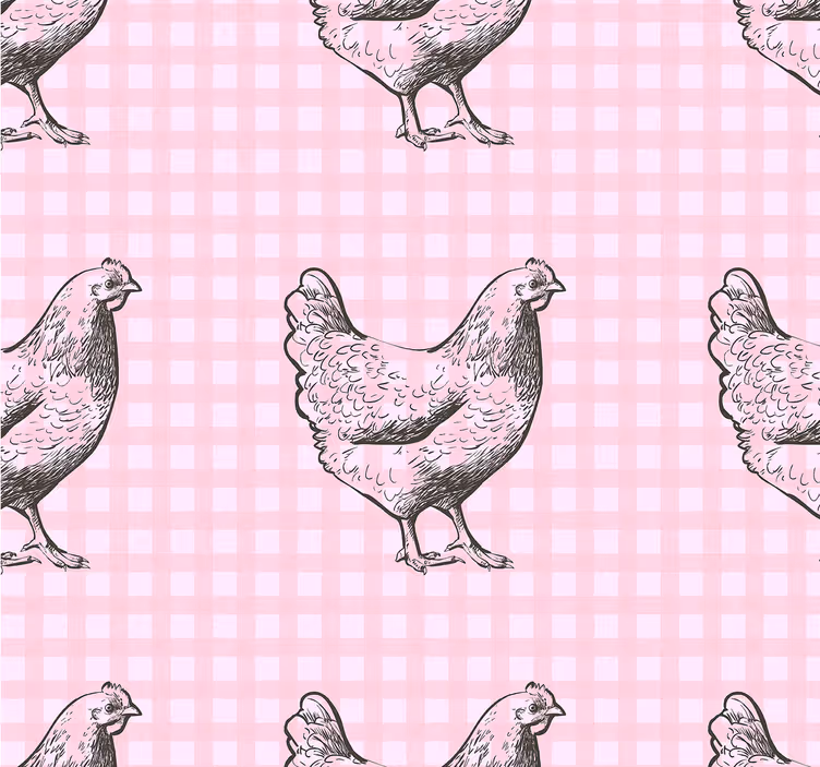 Keuken rolgordijn met kippenpatroon decor - TenStickers