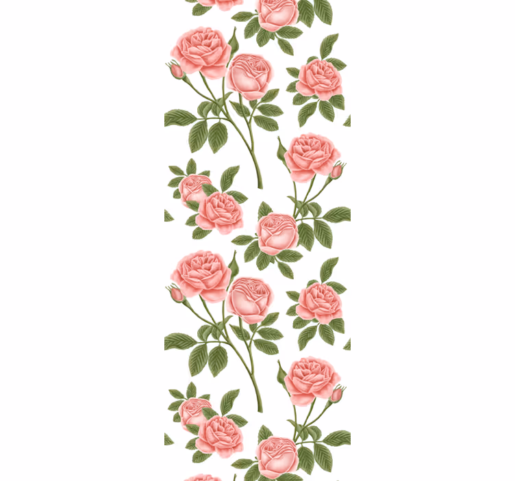 Keuken rolgordijn met bloemenprint rozen - TenStickers