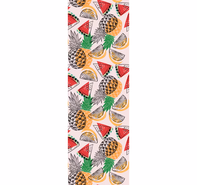 Keuken rolgordijn zomerprint ananas - TenStickers