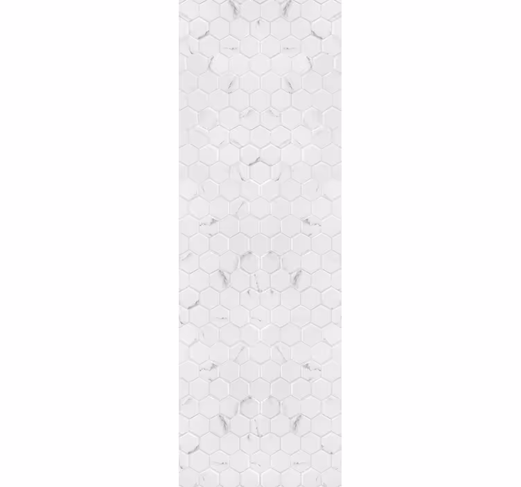 Keuken rolgordijn elegante grijze hexagon tegels - TenStickers